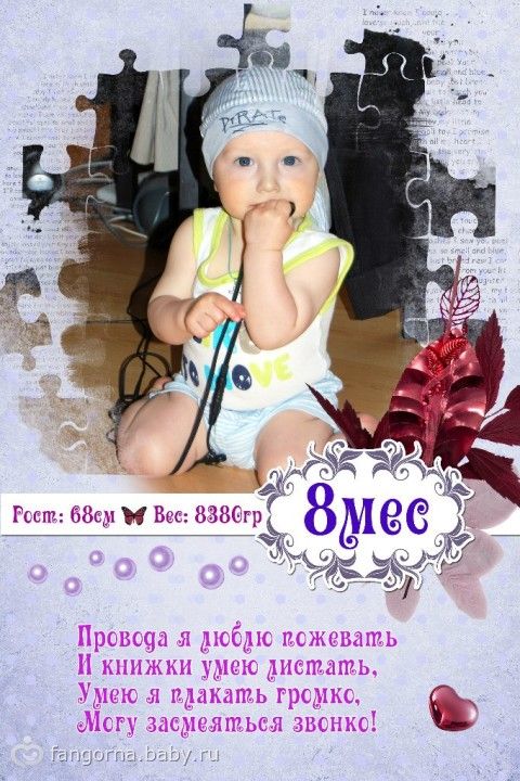 Поздравления с восьми месяцами мальчика Поздравления с восьми месяцами мальчика