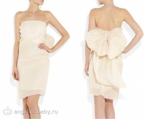Платья вечерние с бантом сзади 125