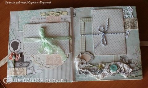 Альбом для новорожденного мальчика - винтаж и кружева! - Рукоделие