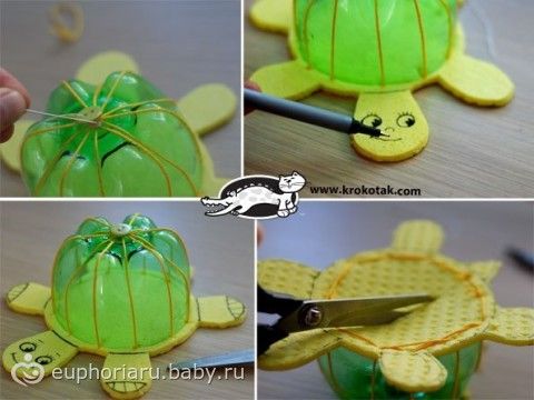 Поделка из пластиковой бутылки черепаха Поделка из пластиковой бутылки черепаха