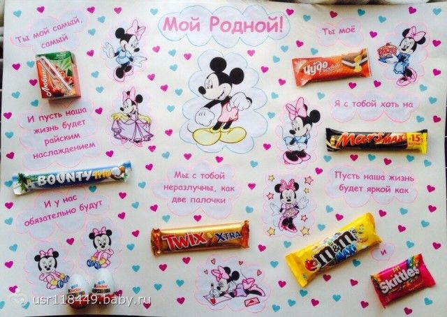 Сладкий подарок на день рождения своими руками