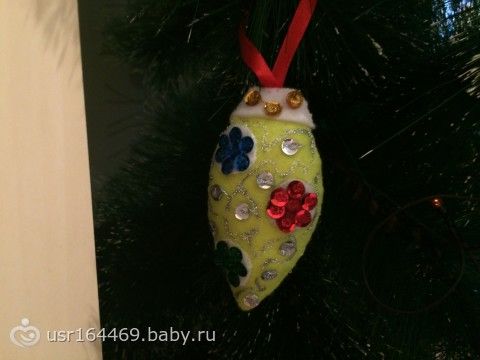 Кое-что пошила...новогодние игрушки для Илюшки!!!!