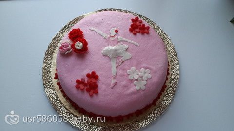 коротенький МК торт "Рафаэлло" балерина для маленькой балерины