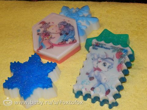 Новогодние мыльные презенты. Много фото