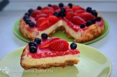 Клубничный чизкейк в мультиварке