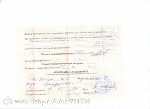 Результаты пайпель-биопсии