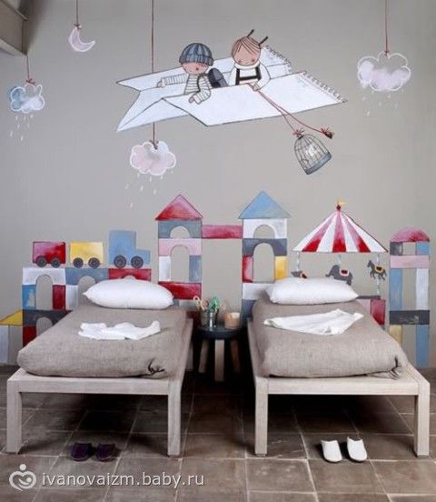 Оформление детских комнат: Рисуем на стенах