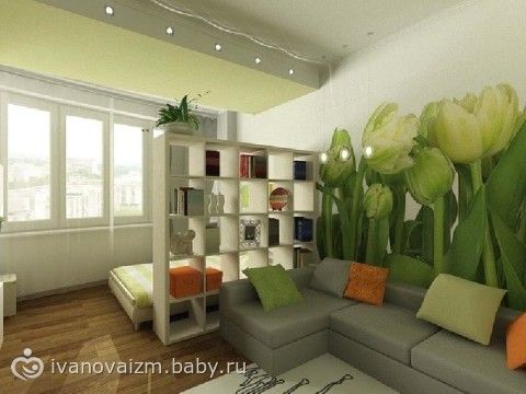 Обладателям комнаты или 1-комнатной квартиры - идеи зонирования