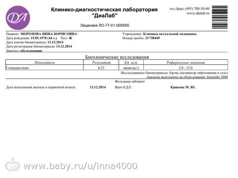 Анализы на АФС , мутации генов, для ЭКО ( для себя )
