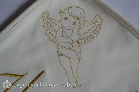 Крестильный комплект. Чудный ангелочек.