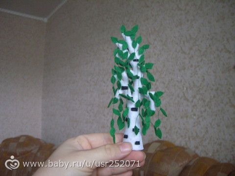 Продолжение деревьев из фетра)