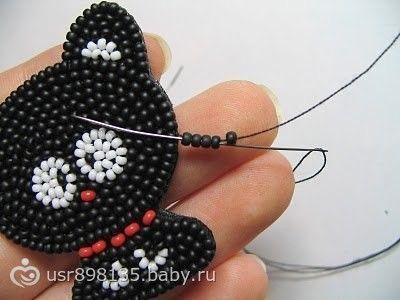 Брошка из бисера Кошечка. Мастер-класс