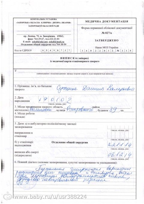 Сухонос Даниил 12 лет, срочный сбор на операцию! Сбор до 4 февраля 2015 г