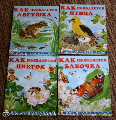 Серия книг &quot;Как появляется...&quot; (Лягушка, цветок, бабочка, птица). 2-3 года.