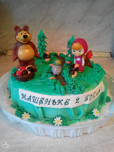 Тортик для Машеньки с настоящими игрушками)