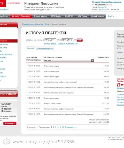 ОТЧЁТЫ по сбору для Дарины Горловой! С 17.01.2015