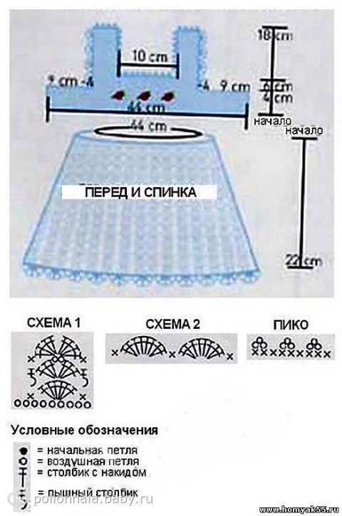 Вязание крючком схемы крестильного платья