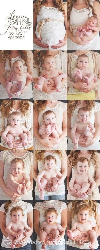 Ежемесячные фото малыша до года