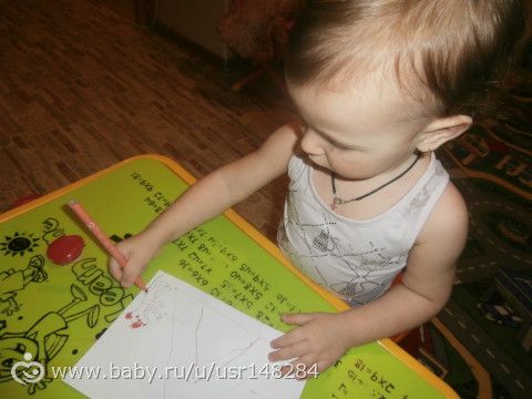 Успехи в рисовании, 1 год и 8 месяцев